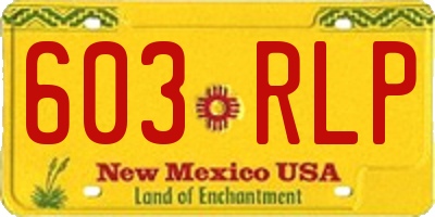 NM license plate 603RLP