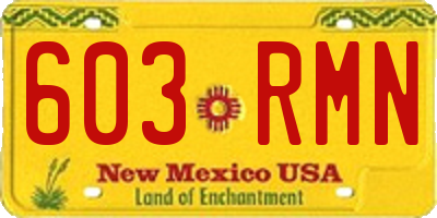NM license plate 603RMN