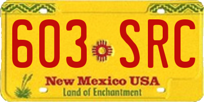 NM license plate 603SRC