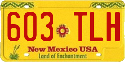 NM license plate 603TLH