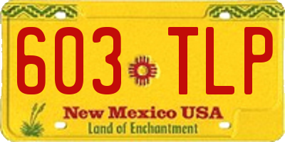 NM license plate 603TLP