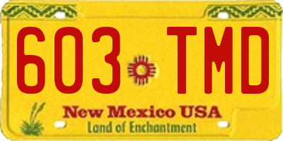 NM license plate 603TMD
