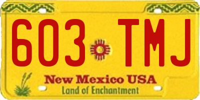 NM license plate 603TMJ
