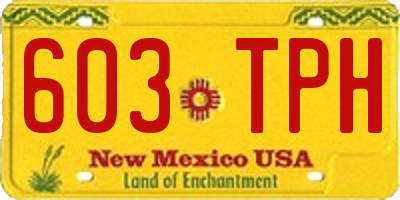NM license plate 603TPH