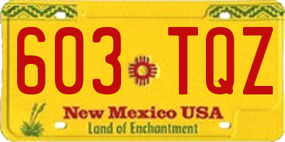 NM license plate 603TQZ