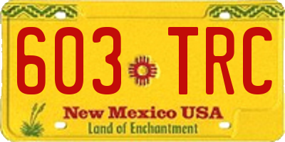 NM license plate 603TRC