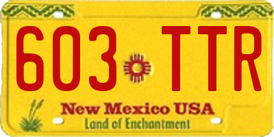 NM license plate 603TTR