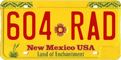 NM license plate 604RAD