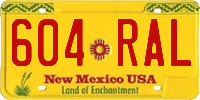 NM license plate 604RAL