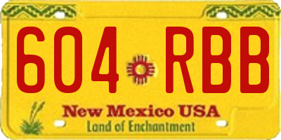 NM license plate 604RBB