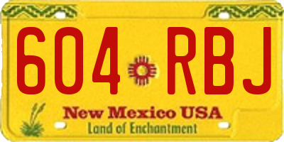 NM license plate 604RBJ