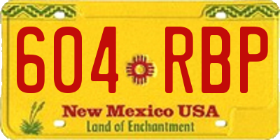 NM license plate 604RBP