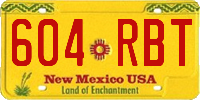 NM license plate 604RBT