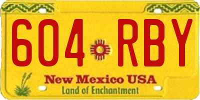 NM license plate 604RBY