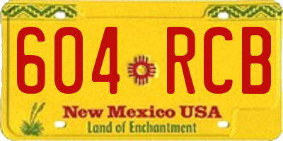 NM license plate 604RCB