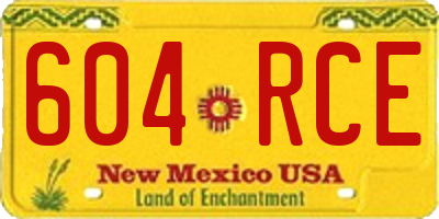 NM license plate 604RCE