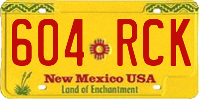 NM license plate 604RCK