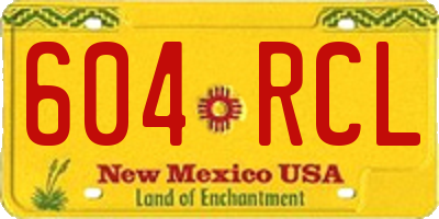 NM license plate 604RCL