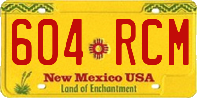 NM license plate 604RCM