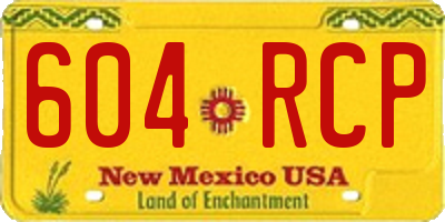 NM license plate 604RCP