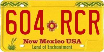 NM license plate 604RCR