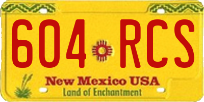 NM license plate 604RCS