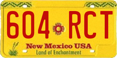 NM license plate 604RCT