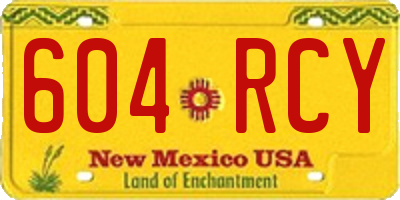 NM license plate 604RCY