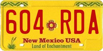 NM license plate 604RDA