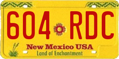 NM license plate 604RDC