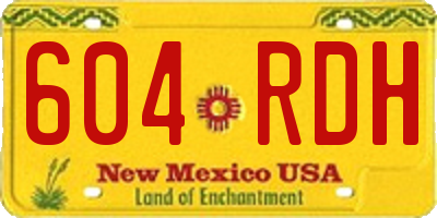 NM license plate 604RDH