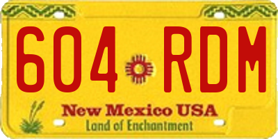 NM license plate 604RDM