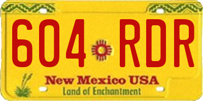 NM license plate 604RDR