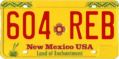 NM license plate 604REB