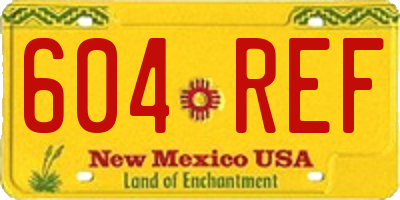 NM license plate 604REF