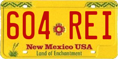 NM license plate 604REI