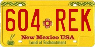 NM license plate 604REK