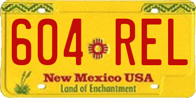 NM license plate 604REL