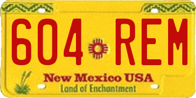 NM license plate 604REM