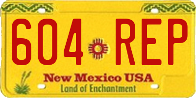 NM license plate 604REP