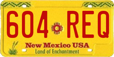 NM license plate 604REQ