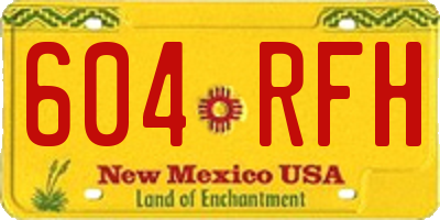 NM license plate 604RFH