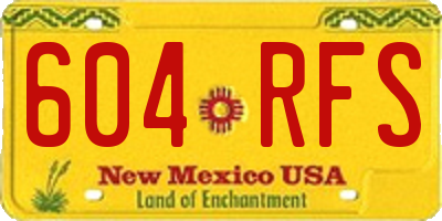 NM license plate 604RFS