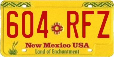 NM license plate 604RFZ