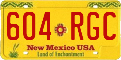 NM license plate 604RGC