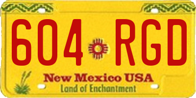 NM license plate 604RGD