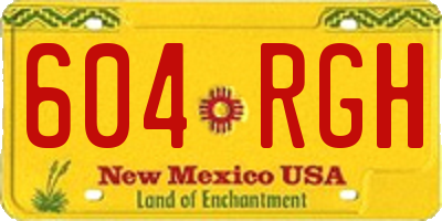 NM license plate 604RGH