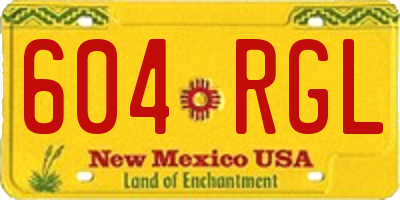NM license plate 604RGL