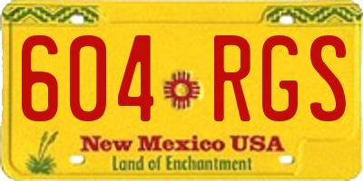 NM license plate 604RGS