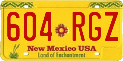 NM license plate 604RGZ